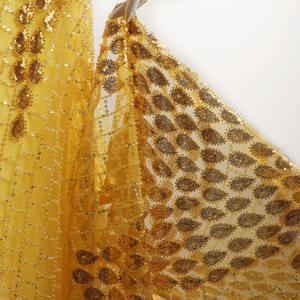 <span class=keywords><strong>Marimekko</strong></span> Guipure ผ้าทูลปักลูกปัดสีขาว,ผ้าลูกไม้สำหรับเจ้าสาวแวววาวสำหรับชุดแต่งงาน - Product Image 2