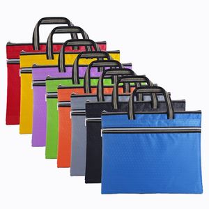 Football Print Oxford Waterproof Double-Layer Office Briefcase with Zipper for Meeting <b>Materials</b> and Document Files - Product Image 1