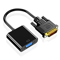 Convertidor DVI a VGA 1080P, Adaptador DVI 24+1 Macho a VGA Hembra para Tarjeta Gráfica de Escritorio a Monitor VGA o Proyector