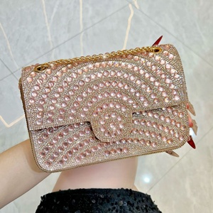Sac à main pochette de soirée unique en strass scintillants 2026, sac à main perlé pour femme, sac à bandoulière chaîne pour fille, vente en gros - Product Image 6