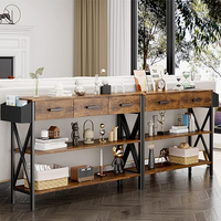 Table console simple moderne moins d'espace Table de salon Console déplacer Table console en bois pratique