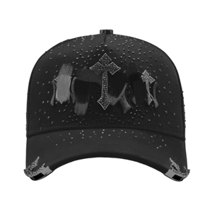 Nuovo Arrivo Cappellino da Baseball X Regolabile di Lusso con Visiera in Camoscio a Righe, Logo Ricamato a Croce con Motivo Piccione e Gesù Personalizzato, Brillante - Product Image 4
