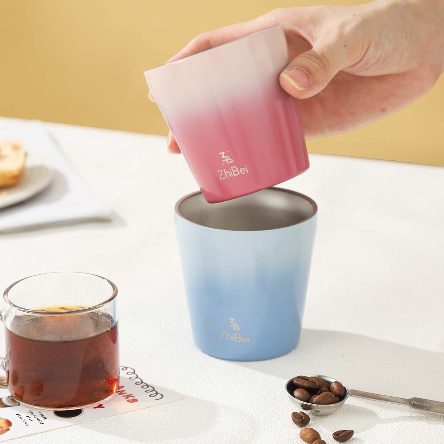 Gradient pink to gradient blue