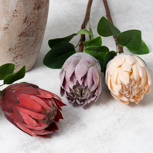 Fleurs artificielles en soie de qualité supérieure, grandes fleurs de Protea, décorations pour lieux de mariage, ornements pour salon, arrangements floraux - Product Image 5
