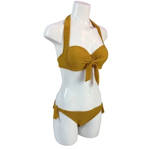 Nueva moda de verano 2 piezas dama bikini sujetador de tela de costilla sexy bikini playa - Product Image 2