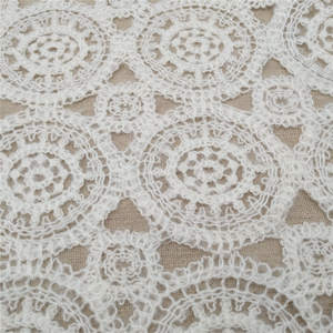 Tassel Embroidered Geometric Water Soluble 100% Polyester Lace Fabric for Garment <b>Accessories</b> Bags <b>Textile</b> - Product Image 4