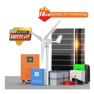 <b>6KW</b> Hybrid Solar-<b>Wind</b> Power Generation System <b>Vertical</b> Axis <b>Wind</b> for Home Use Sale in Sweden & Finland - Product Image 1
