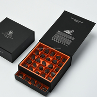 Boîtes cadeaux en carton pour aliments, bonbons, chocolats, avec inserts, logo personnalisé de luxe, 2 couches, fermeture magnétique coulissante