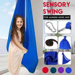 Offre Spéciale Polyester / Nylon Thérapie et sensoriel 360 <span class=keywords><strong>Hamac</strong></span> pivotant pour enfants Guérison Relaxant Câlin Intérieur et Extérieur - Product Image 6