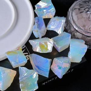 Aura naturale levigata pietre ovali e trucioli di cristallo pezzi decorativi minerali della categoria artigianale - Product Image 2