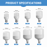Vente en gros d'énergie électrique à bas prix 5w 10w 15w 20w 30w 40w 50w Ampoule Led en forme de T haute luminosité Ampoule Led E27