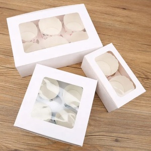 Wholesale <b>Cheap</b> Clear Window Paper Cupcake <b>Boxes</b> Custom High Quality Cake Box - Product Image 3