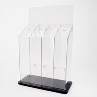 Boîte de collecte de jetons de vote en acrylique transparent personnalisée à plusieurs compartiments, haute, pour événements de collectes de fonds et de dons