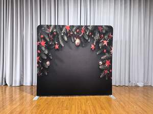 カスタムの取り付けが簡単なテンションファブリック天井バナーカウンターポップアップ背景を備えたトレードショー機器ディスプレイスタンド - Product Image 3