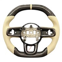 Accessoires de modification intérieure du volant en fibre de carbone pour Jeep Wrangler JL Grand Cherokee Cherokee Compass Renegade