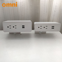 Multiprise de bureau en aluminium ignifuge multicolore avec 2 prises 2A et 2 ports USB pour usage commercial