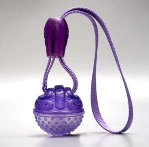 Juguetes para masticar para perros, bola con banda de nailon, Material no tóxico, interactivo, TPR, producto innovador, nuevo diseño - Product Image 5