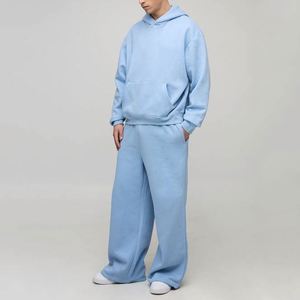 Ensemble de survêtement deux pièces pour homme : Hoodie ample et pantalon de jogging ultra large, tenue décontractée, personnalisation des couleurs - Product Image 1