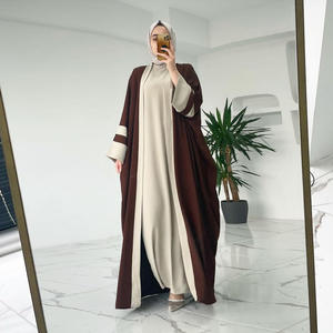 2024 personalizado al por mayor de Oriente Medio Dubai modesto islámico musulmán cárdigan de dos piezas musulmán Abaya vestidos - Product Image 6