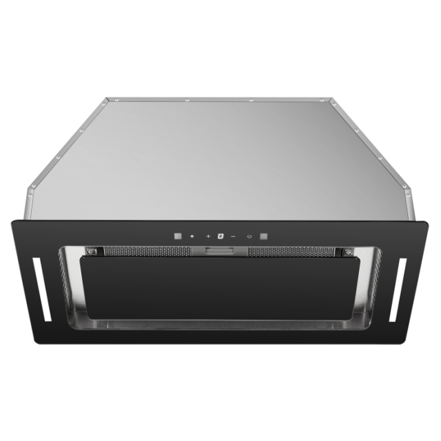 Apartment Style Built-in Hood with Glass Panel and SS Body Hide in Cabinet with Hand Sensor Control Nice Quality