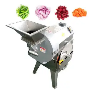 Cortador de legumes para batata, venda quente da fábrica, máquina de cortar legumes de duas cabeças, grande, dicing e máquina de corte