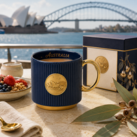 Souvenir de voyage d'Australie, tasse en céramique cuivrée, Australie, Sydney Opera House, kangourou, pour tasses en céramique, fabrication sur mesure OEM ODM, vente en gros