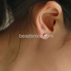 Beadsnice Pure Silver ear cartilage Post Stud 925 Sterling Silver Itty bitty Stud Pendientes - Product Image 3