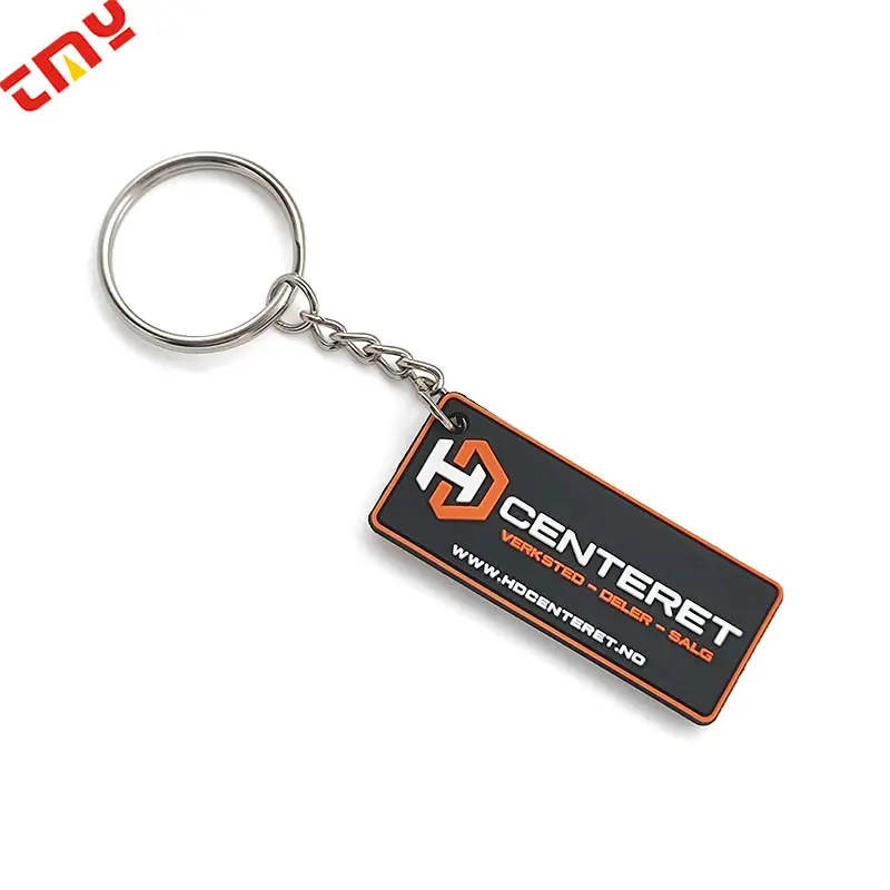 סיטונאי לוגו מותאם אישית pvc רך 3d keychain קידום מכירות מותג עיצוב llavero עם טבעת