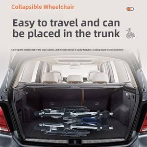 Cadeira de Rodas Portátil Leve e Dobrável Classe II para Idosos e Pessoas com Deficiência, Auxílio Manual para Mobilidade e Terapia de Reabilitação - Product Image 3
