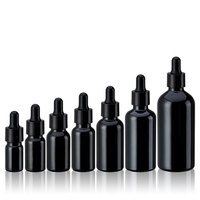 Emballage cosmétique personnalisé, protection UV, emballage en verre noir, flacons compte-gouttes pour huile essentielle, emballage de luxe haut de gamme