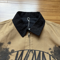 Veste bomber zippée pour homme en toile de velours côtelé vintage, à motif réversible, avec col en strass, impression DTG de grande qualité, personnalisée