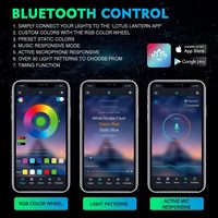 Luces LED ultrabrillantes de roca de 6 colores gran angular para RGB sólido ABS cuerpo ligero RF mandos a distancia APP Auto Exterior