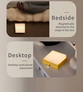 Veilleuse portable rechargeable à intensité variable, lumière chaude avec minuterie, lampe de chevet magnétique sans fil, lumière LED pour chambre à coucher - Product Image 4