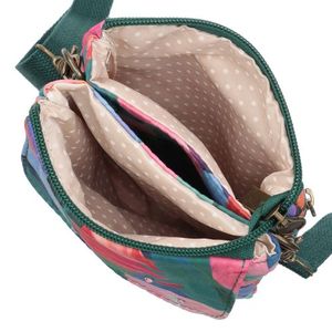 Sac bandoulière pour téléphone portable en polyester, mini sac à bandoulière à imprimé floral et cœur avec sangle réglable pour femme - Product Image 4