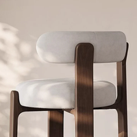 Chaise de salle à manger moderne en tissu, style sac souple, luxe léger, design haut de gamme, dossier simple, décontractée pour appartement et maison