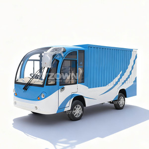 Autobús Turístico Eléctrico Totalmente Cerrado al por Mayor con Aire Acondicionado y Espacio de Carga, Color y Logotipo Personalizables para Transporte en Resorts - Product Image 1