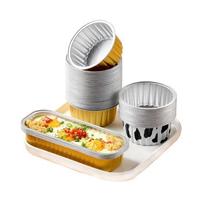Outils jetables en aluminium Moule à tarte en aluminium Mini Pot Tarte à tarte Plaque de cuisson Plateau en étain Moules à tarte aux œufs ronds Moule à tarte rond