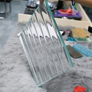 4mm 5mm trang trí rõ ràng cứng kết cấu sậy gân mô hình trang trí rãnh Tempered Xây dựng kính - Product Image 3