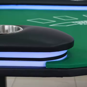 Table de Poker pliable Casino Texas Hold Em Blackjack 10 joueurs ovale événement Eco professionnel en acier table moderne Multi dominos - Product Image 5