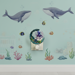 Lampe murale douce et économe en énergie GL-BZY Octopus Underwater World, petite veilleuse acrylique à ampoules incandescentes à brancher, lumière blanc chaud - Product Image 5