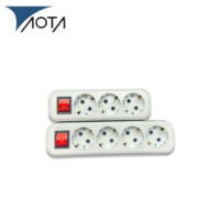 Stop Kontak Ekstensi Industri Eropa Harga Murah dengan 5 Outlet, Stop Kontak Bulat Pelindung Lonjakan Arus, Tahan Lama