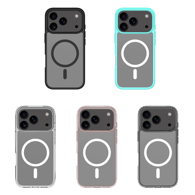Luxury Transparent Magnetic Shockproof TPU+PC Material Full Coverage Protection Camera Protector Mobile Phone Case for for