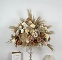 Lila Rosen Schleierkraut Grünpflanzen Bogen Deko Hängende Blumenreihe Hochzeits-Hintergrund-Arrangement Tischdekoration Boden-Blumenkugel