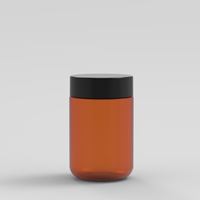 Emballage personnalisé de flacons de pilules en verre ambré noir avec impression sérigraphique de 6 oz, 11 oz, 342 ml