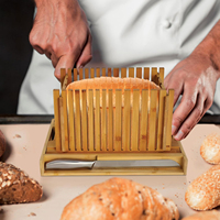 Coupe-pain manuel en bambou écologique 2026 – Outil de boulangerie et pâtisserie pour pain fait maison – Trancheuse à pain