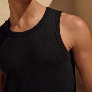 Wholesale Custom Design <b>Men's</b> Casual Gym Athletic Tank Tops 100% Cotton Knitted Eco-friendly Quick Dry Breathable <b>Singlets</b> - Product Image 3