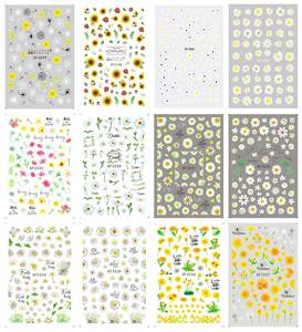 TSZS venta al por mayor japonés elegante Margarita flores <span class=keywords><strong>uñas</strong></span> arte calcomanías primavera Margarita flor <span class=keywords><strong>uñas</strong></span> calcomanía pegatinas <span class=keywords><strong>uñas</strong></span> decorativas - Product Image 5