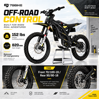 Moto tout-terrain électrique haute puissance 72V 16KW, 95 km/h, avec batterie 40Ah longue portée, pour le marché australien