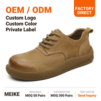 Chaussures de marche décontractées rétro pour hommes, personnalisables en gros, avec étiquette privée, tige en nubuck, semelle en caoutchouc, à lacets, confortables, plates, OEM ODM