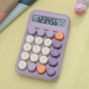 Calculatrice mécanique silencieuse portable à 10 chiffres, mini calculatrice à piles en plastique, articles divers pour les étudiants, examens et comptabilité - Product Image 6